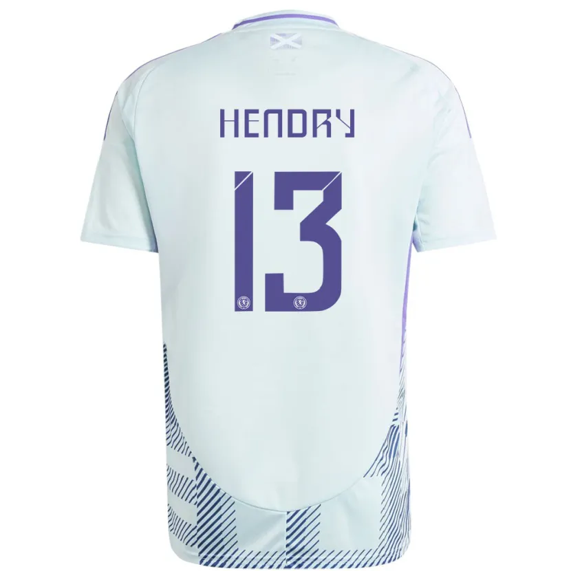 Danxen Men Scotland Jack Hendry #13 Light Mint Blue Away Jersey 24-26 T-Shirt