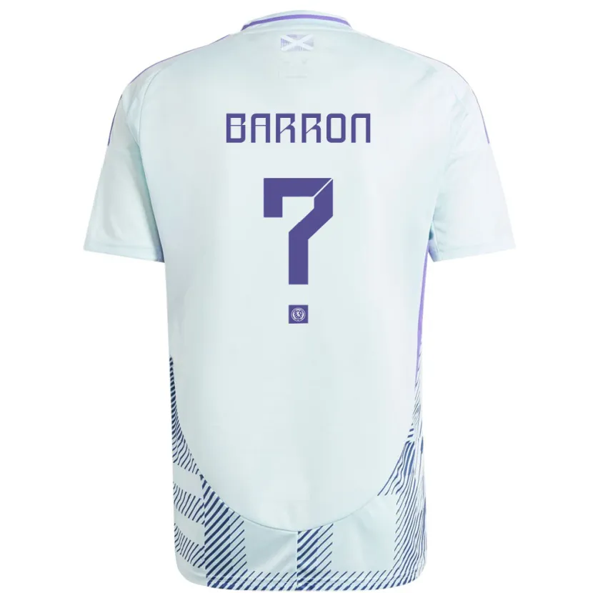 Danxen Men Scotland Connor Barron #0 Light Mint Blue Away Jersey 24-26 T-Shirt