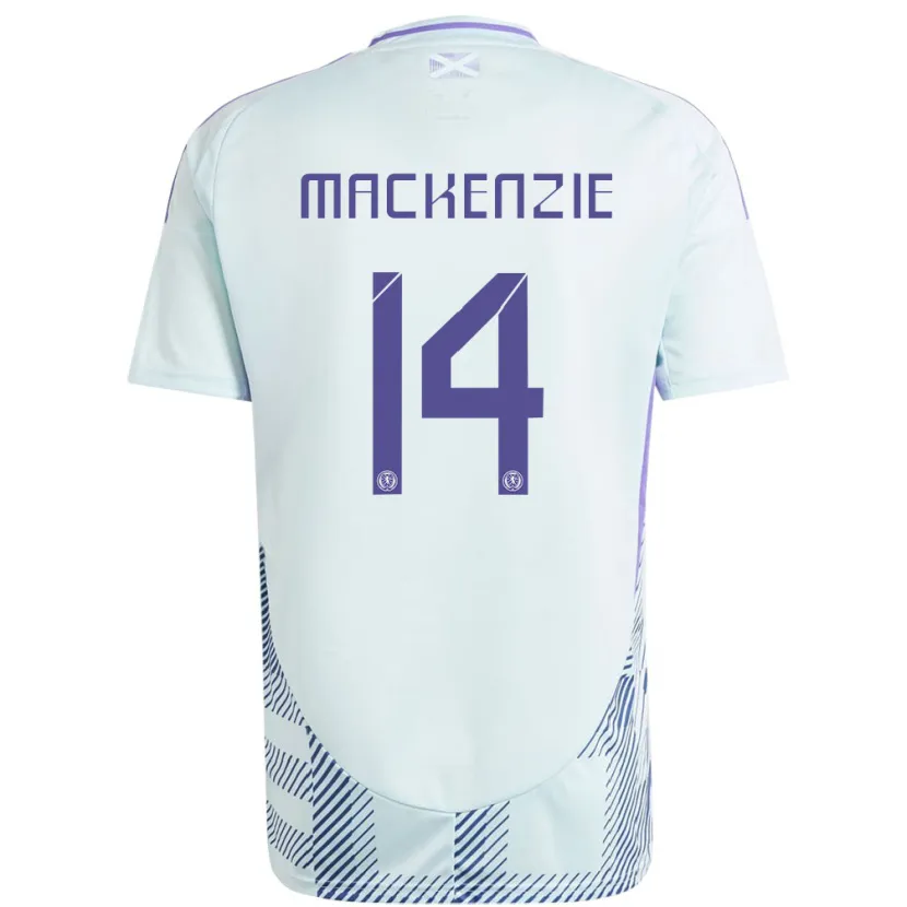 Danxen Men Scotland Magnus Mackenzie #14 Light Mint Blue Away Jersey 24-26 T-Shirt