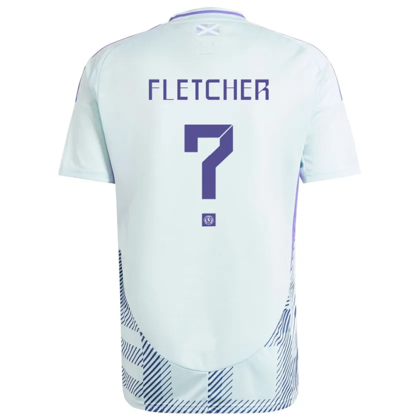 Danxen Men Scotland Tyler Fletcher #0 Light Mint Blue Away Jersey 24-26 T-Shirt