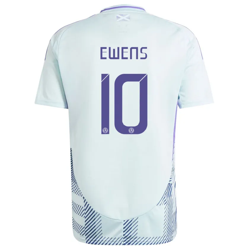 Danxen Men Scotland Sarah Ewens #10 Light Mint Blue Away Jersey 24-26 T-Shirt