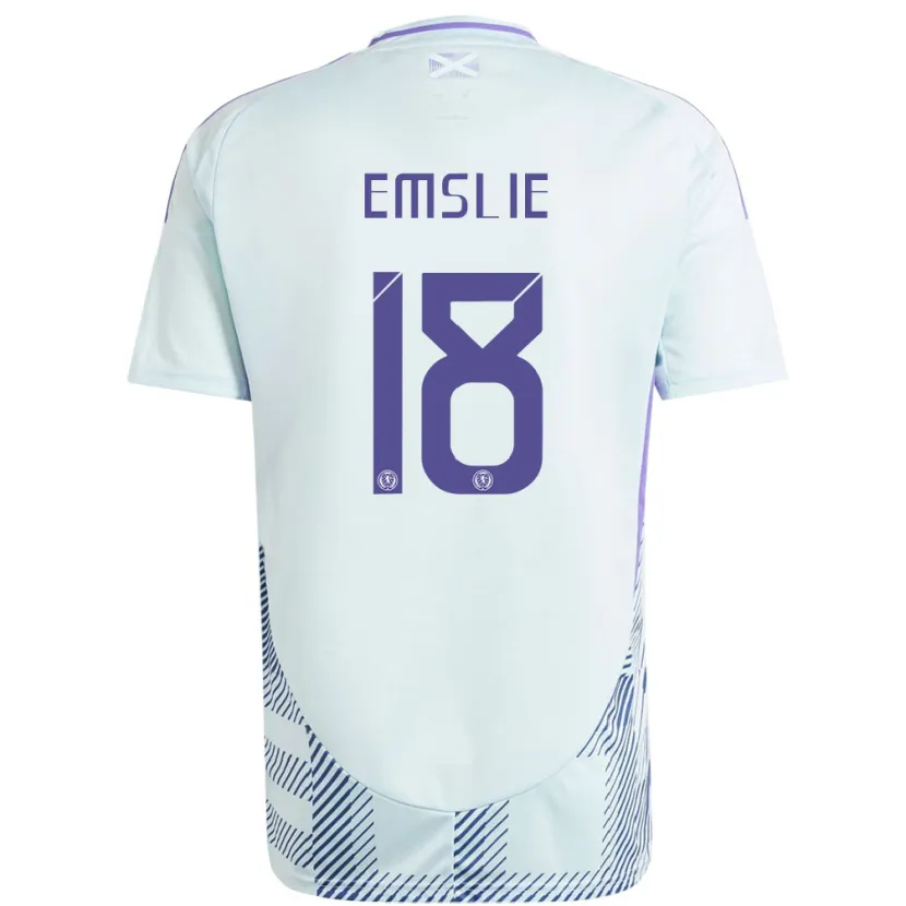 Danxen Men Scotland Claire Emslie #18 Light Mint Blue Away Jersey 24-26 T-Shirt