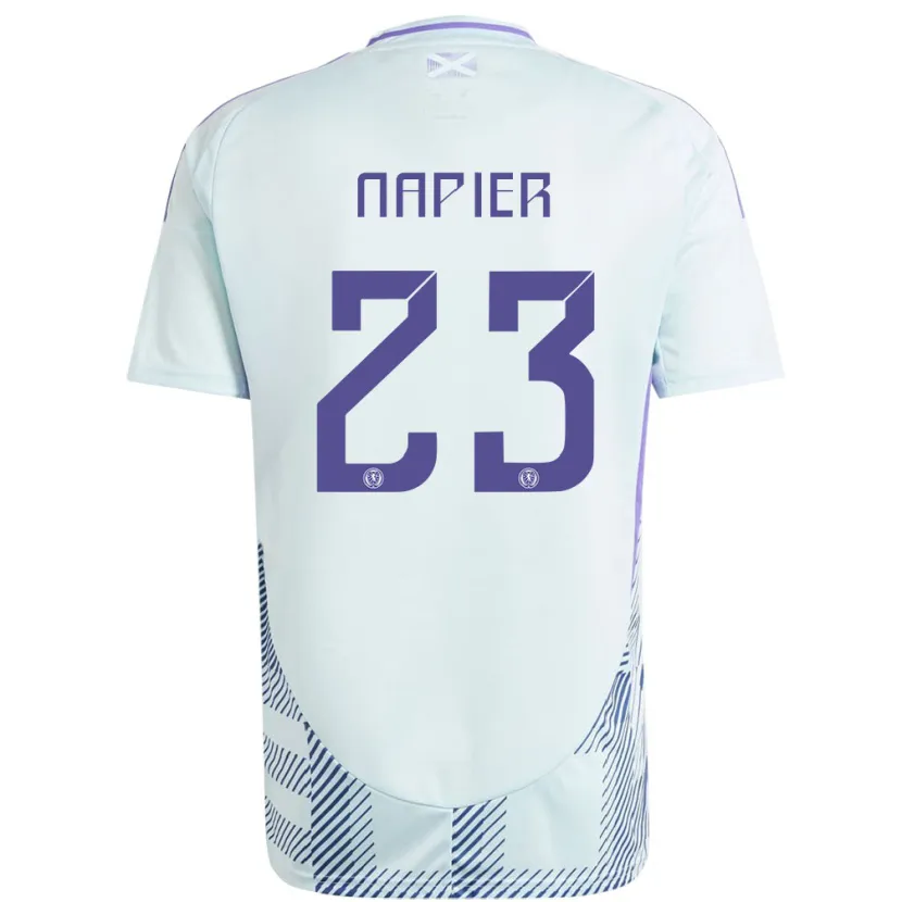 Danxen Men Scotland Jamie-Lee Napier #23 Light Mint Blue Away Jersey 24-26 T-Shirt