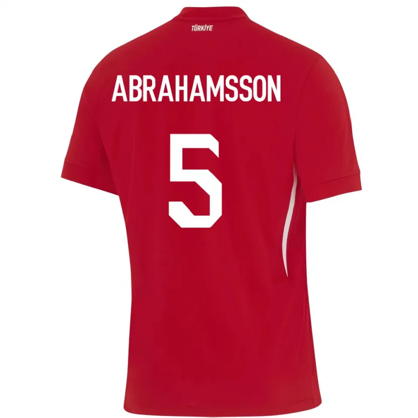 Danxen Men Turkey Sejde Aylin Abrahamsson #5 Red Away Jersey 24-26 T-Shirt