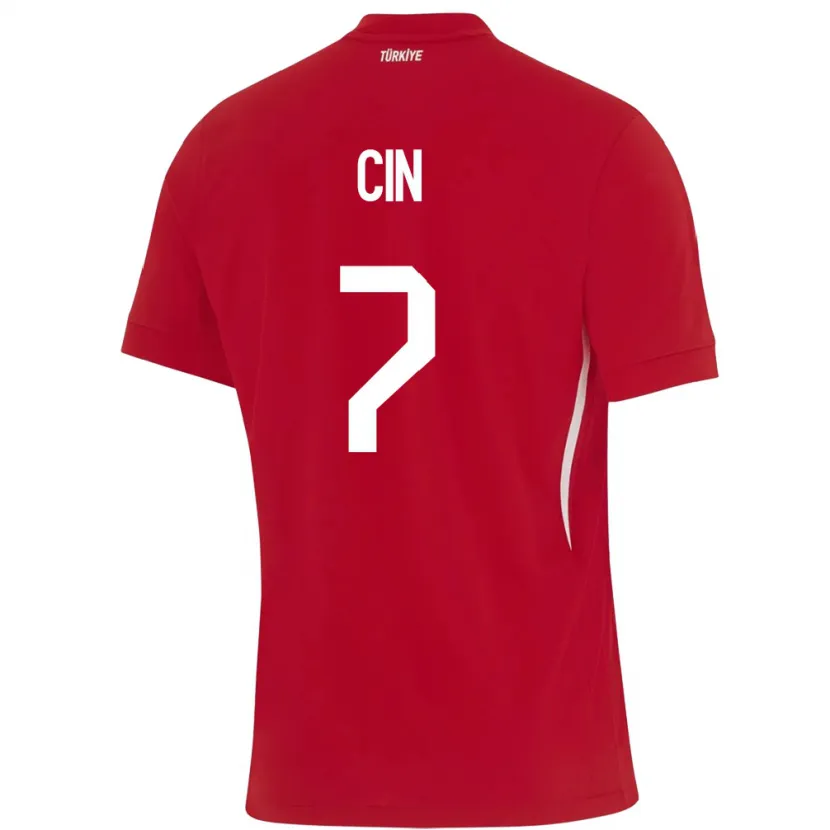 Danxen Men Turkey Miray Cin #7 Red Away Jersey 24-26 T-Shirt