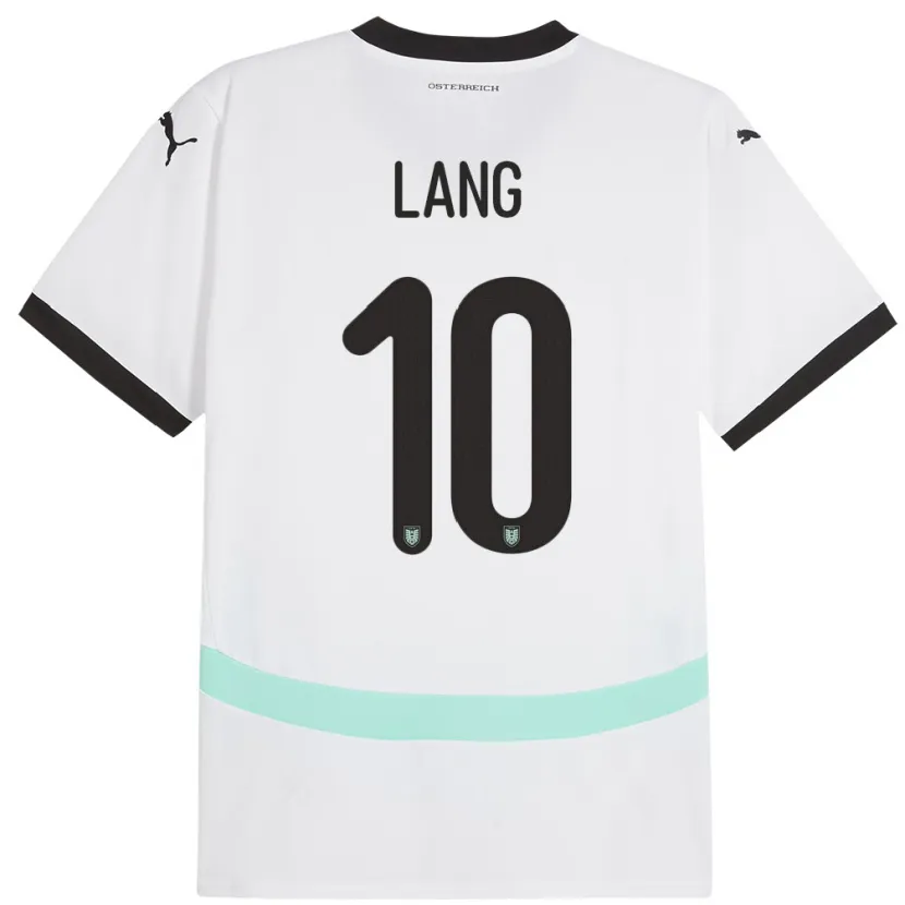 Danxen Men Austria Christoph Lang #10 White Away Jersey 24-26 T-Shirt