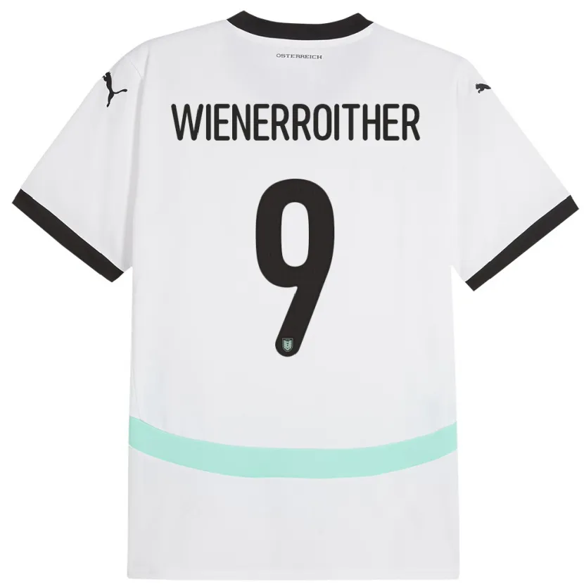 Danxen Men Austria Katja Wienerroither #9 White Away Jersey 24-26 T-Shirt