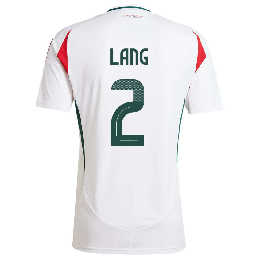 Danxen Men Hungary Ádám Lang #2 White Away Jersey 24-26 T-Shirt