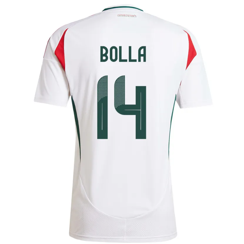 Danxen Men Hungary Bendegúz Bolla #14 White Away Jersey 24-26 T-Shirt