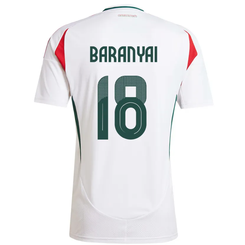 Danxen Men Hungary Nimród Baranyai #18 White Away Jersey 24-26 T-Shirt