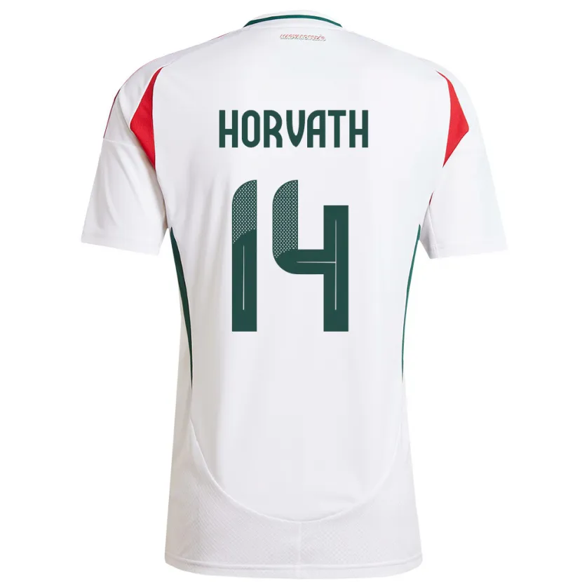 Danxen Men Hungary Artúr Horváth #14 White Away Jersey 24-26 T-Shirt