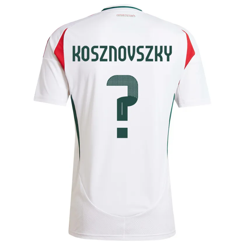 Danxen Men Hungary Márk Kosznovszky #0 White Away Jersey 24-26 T-Shirt