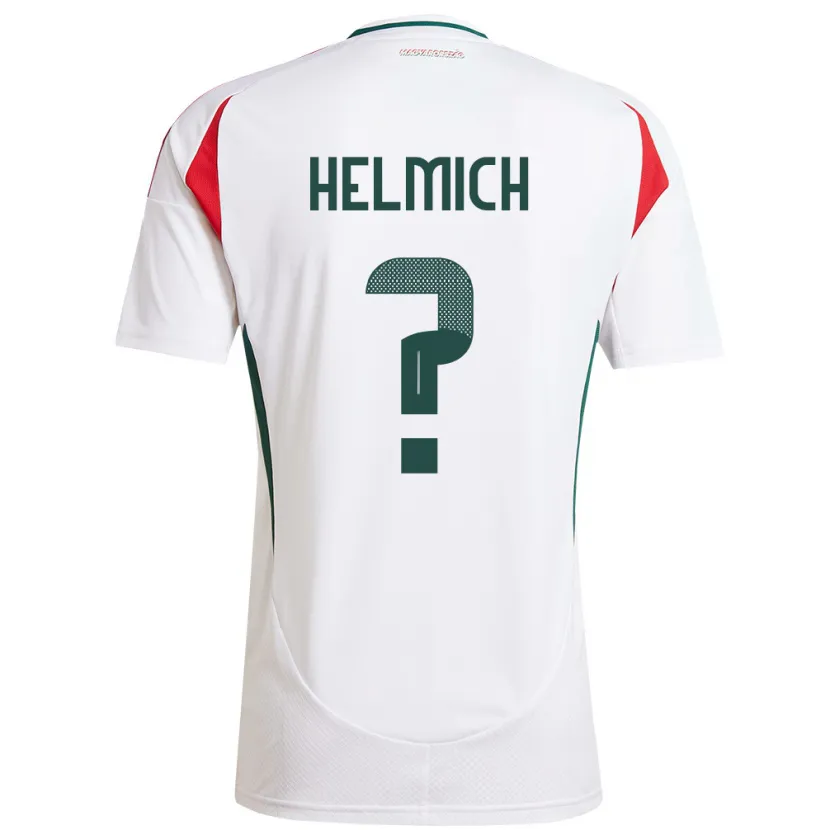 Danxen Men Hungary Pál Helmich #0 White Away Jersey 24-26 T-Shirt