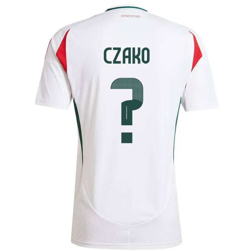 Danxen Men Hungary Milán Czakó #0 White Away Jersey 24-26 T-Shirt