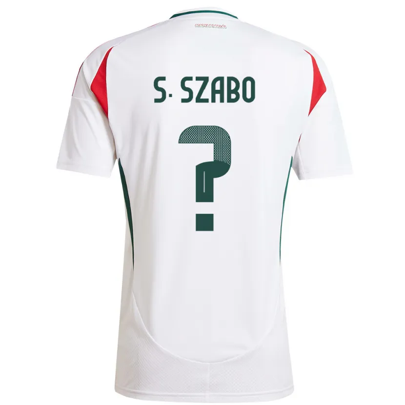 Danxen Men Hungary Szilárd Szabó #0 White Away Jersey 24-26 T-Shirt