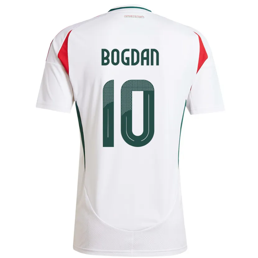 Danxen Men Hungary Hunor Bogdán #10 White Away Jersey 24-26 T-Shirt