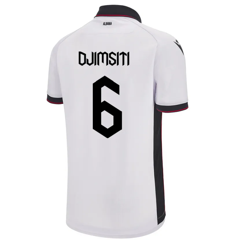 Danxen Men Albania Berat Djimsiti #6 White Away Jersey 24-26 T-Shirt