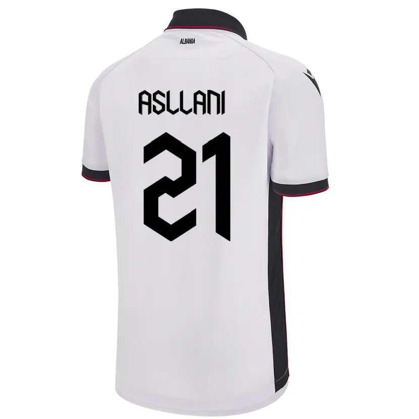 Danxen Men Albania Kristjan Asllani #21 White Away Jersey 24-26 T-Shirt