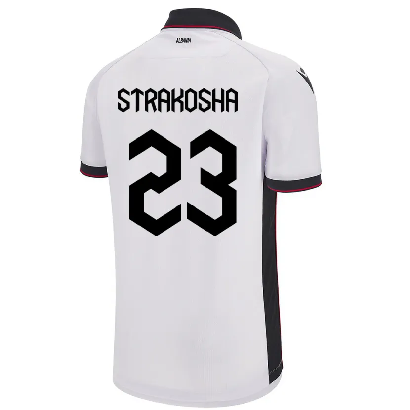 Danxen Men Albania Thomas Strakosha #23 White Away Jersey 24-26 T-Shirt