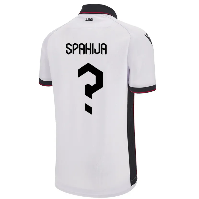 Danxen Men Albania Flori Spahija #0 White Away Jersey 24-26 T-Shirt