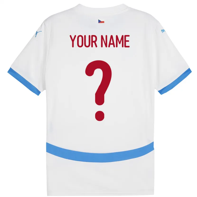 Danxen Men Czech Republic Your Name #0 White Away Jersey 24-26 T-Shirt