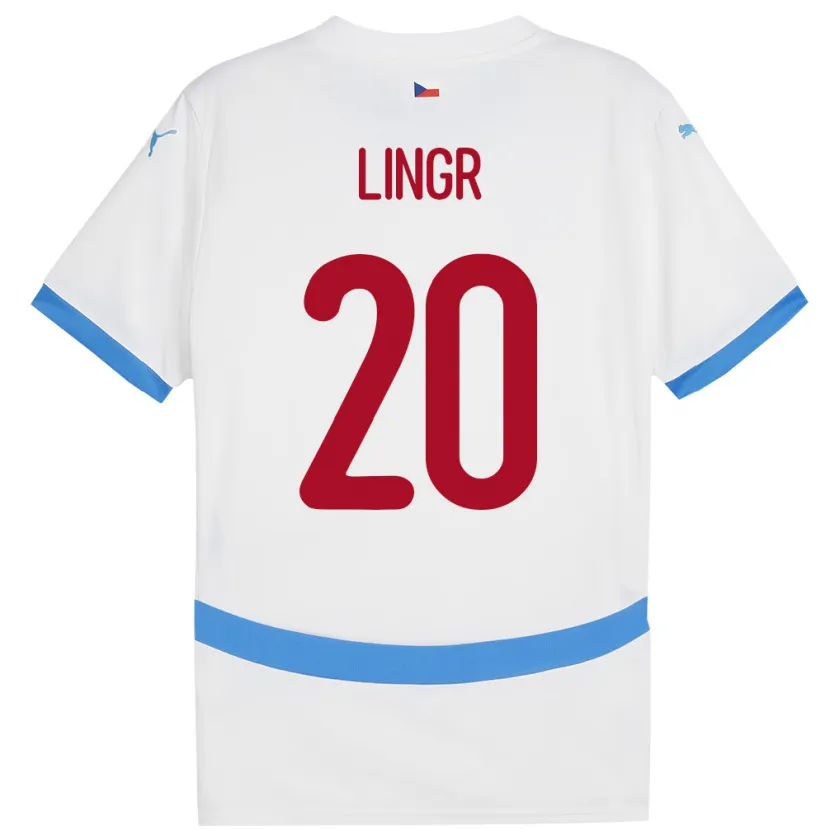 Danxen Men Czech Republic Ondrej Lingr #20 White Away Jersey 24-26 T-Shirt