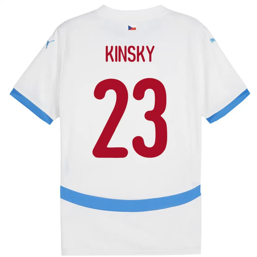 Danxen Men Czech Republic Antonin Kinsky #23 White Away Jersey 24-26 T-Shirt