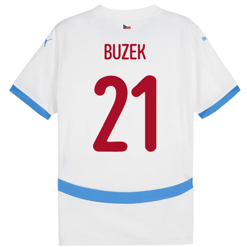 Danxen Men Czech Republic Alexandr Buzek #21 White Away Jersey 24-26 T-Shirt