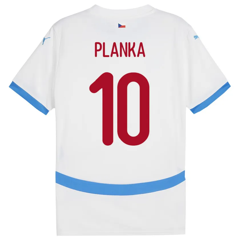 Danxen Men Czech Republic David Planka #10 White Away Jersey 24-26 T-Shirt