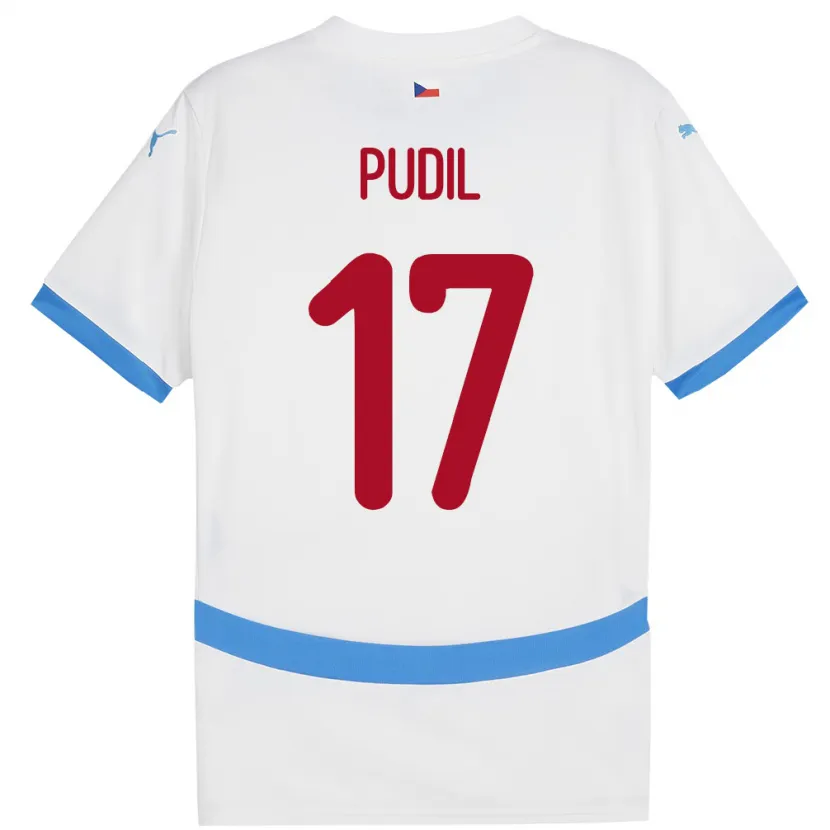 Danxen Men Czech Republic Milos Pudil #17 White Away Jersey 24-26 T-Shirt