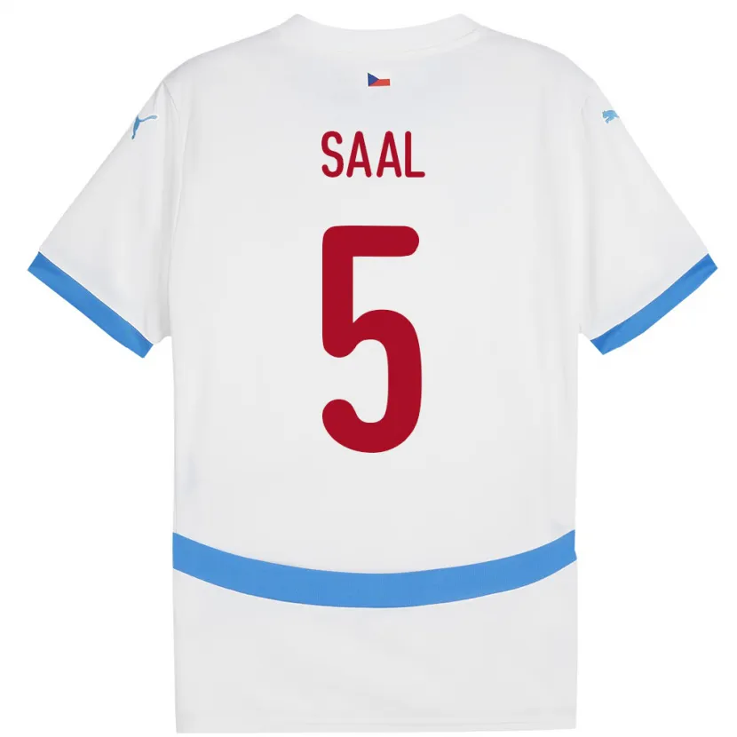 Danxen Men Czech Republic Lukas Saal #5 White Away Jersey 24-26 T-Shirt