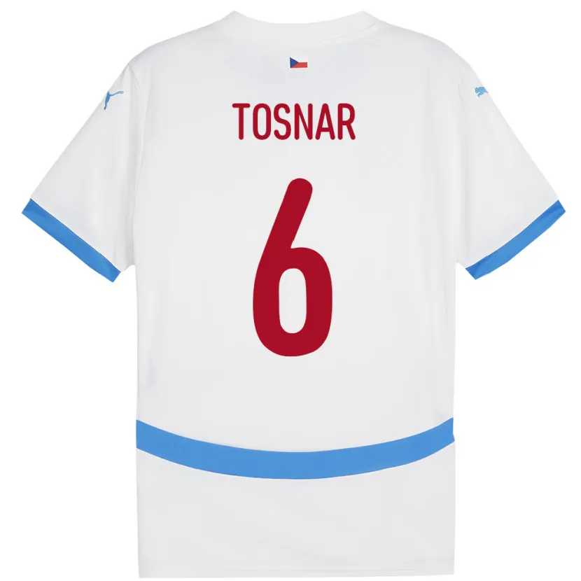 Danxen Men Czech Republic Jakub Tosnar #6 White Away Jersey 24-26 T-Shirt