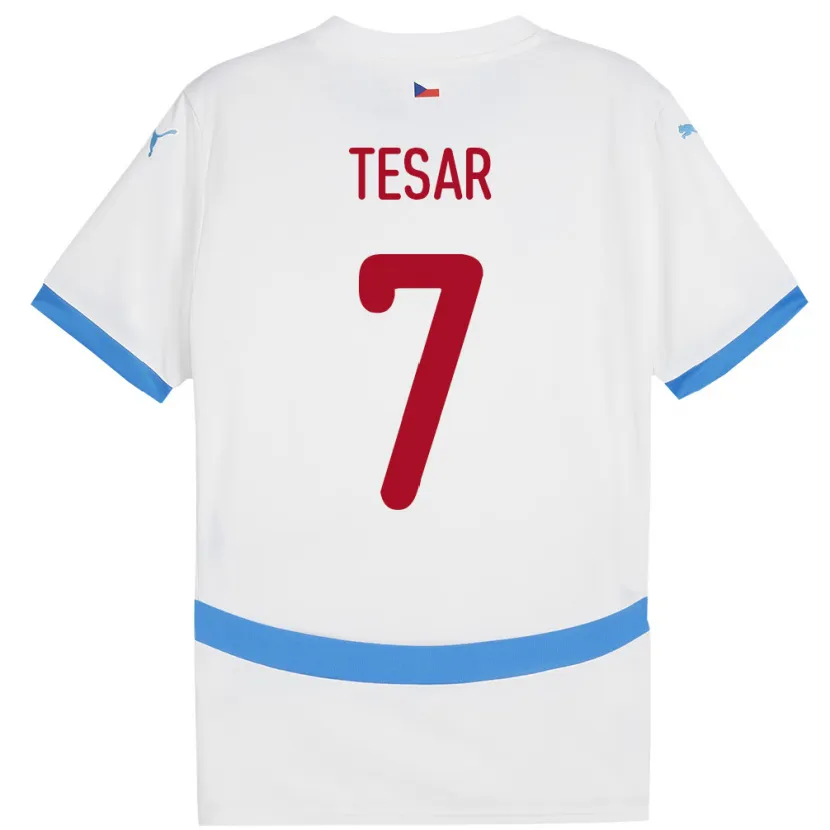 Danxen Men Czech Republic Simon Tesar #7 White Away Jersey 24-26 T-Shirt