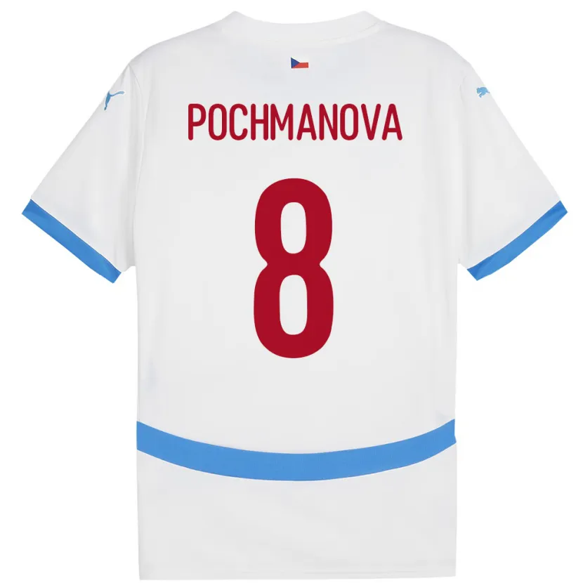 Danxen Men Czech Republic Aneta Pochmanová #8 White Away Jersey 24-26 T-Shirt