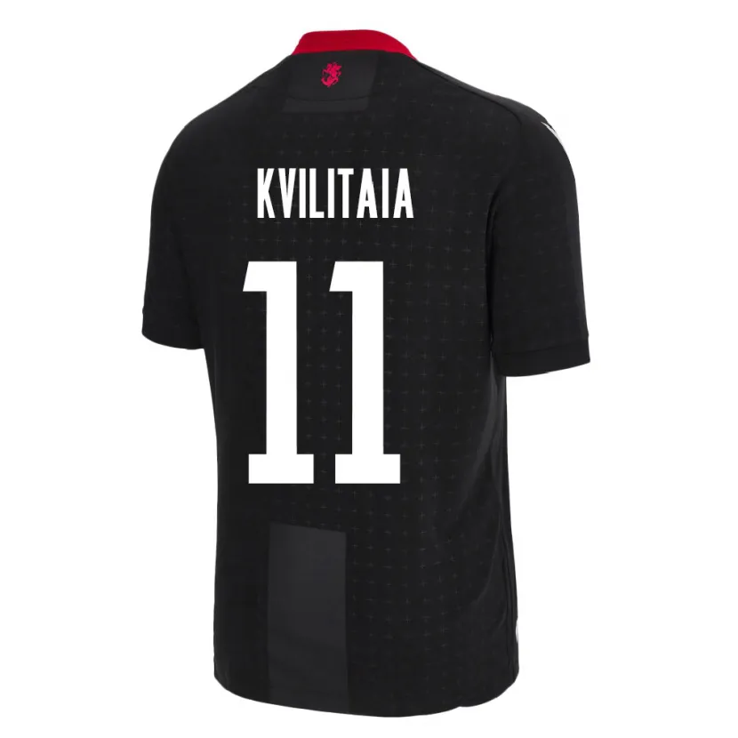 Danxen Men Georgia Giorgi Kvilitaia #11 Black Away Jersey 24-26 T-Shirt