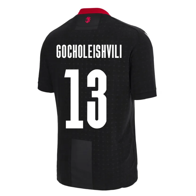 Danxen Men Georgia Giorgi Gocholeishvili #13 Black Away Jersey 24-26 T-Shirt