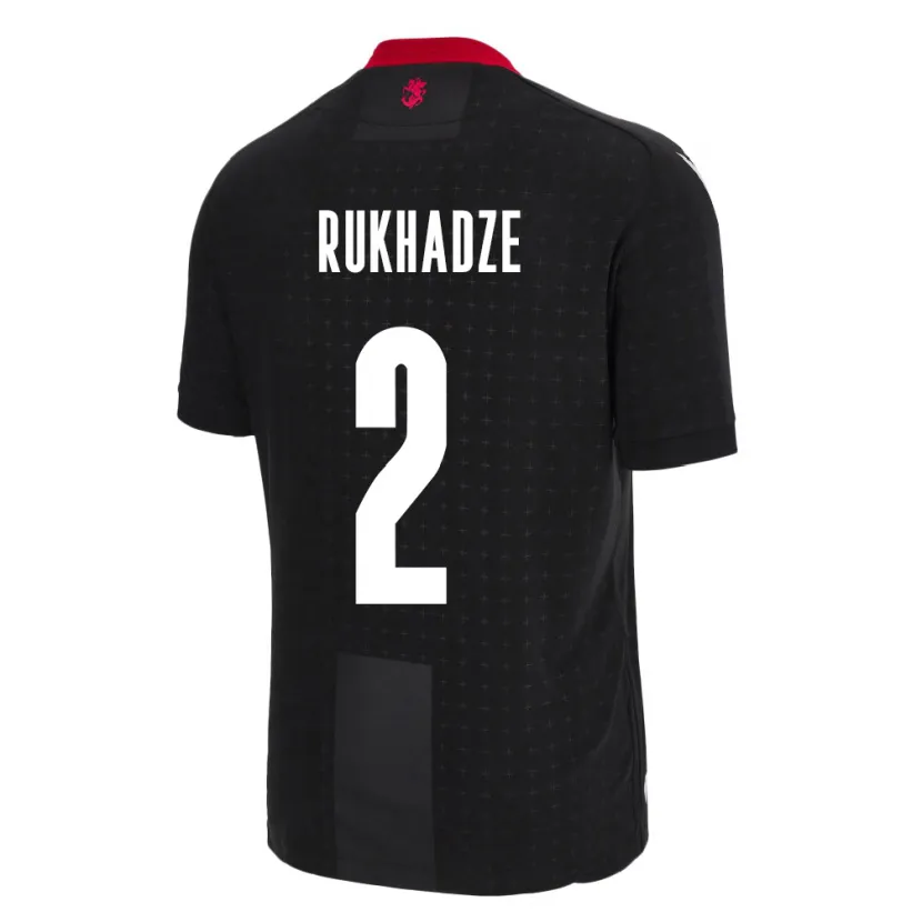 Danxen Men Georgia Zurab Rukhadze #2 Black Away Jersey 24-26 T-Shirt