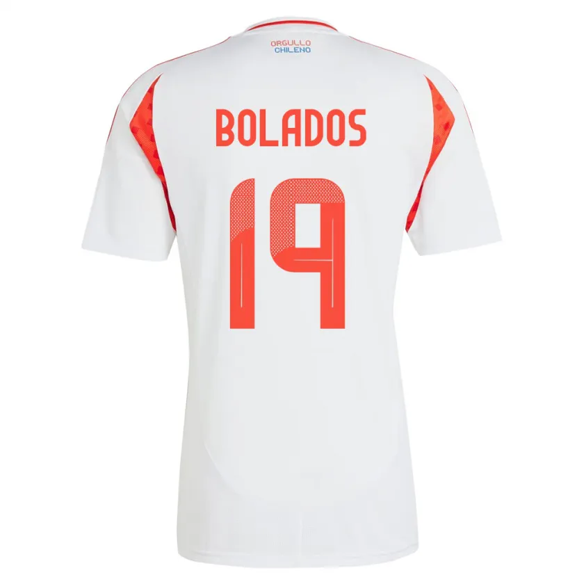 Danxen Men Chile Marcos Bolados #19 White Away Jersey 24-26 T-Shirt