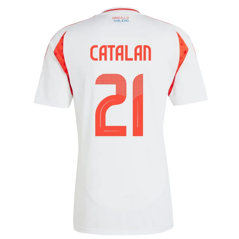 Danxen Men Chile Matías Catalán #21 White Away Jersey 24-26 T-Shirt