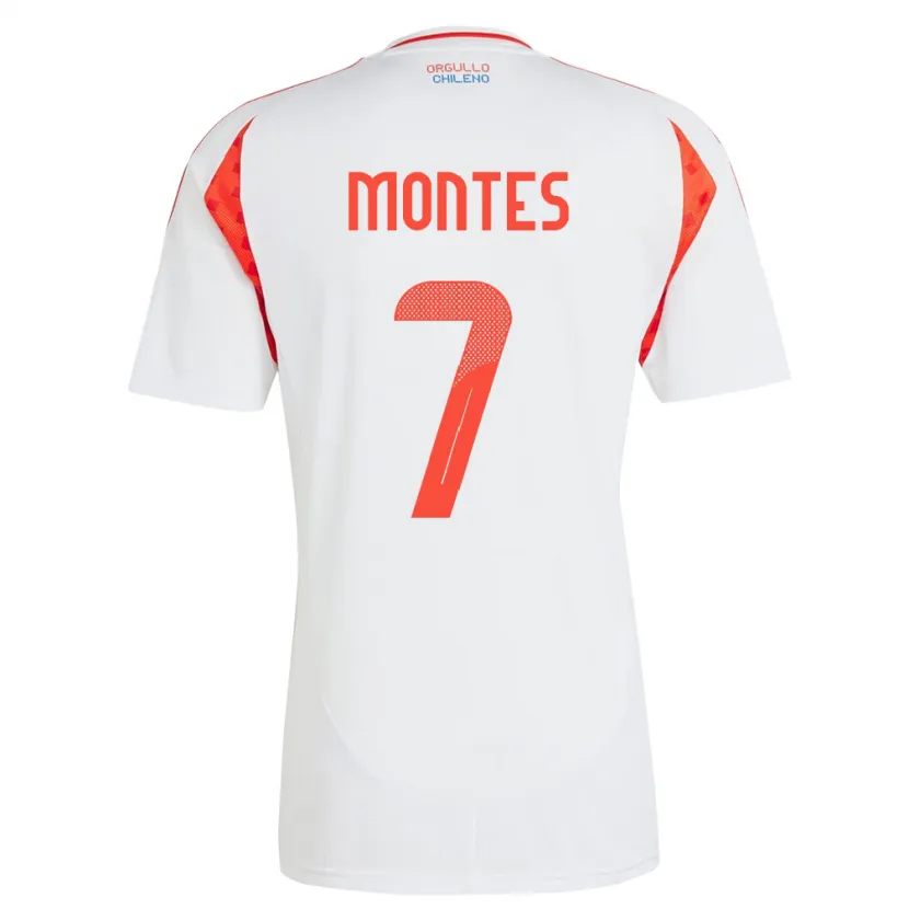 Danxen Men Chile Clemente Montes #7 White Away Jersey 24-26 T-Shirt