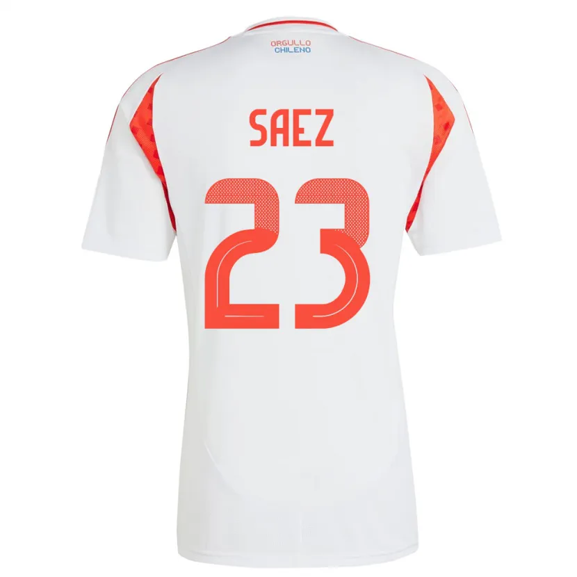 Danxen Men Chile Ignacio Sáez #23 White Away Jersey 24-26 T-Shirt