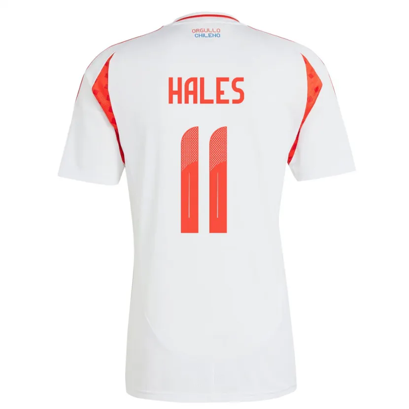 Danxen Men Chile Alejandro Hales #11 White Away Jersey 24-26 T-Shirt