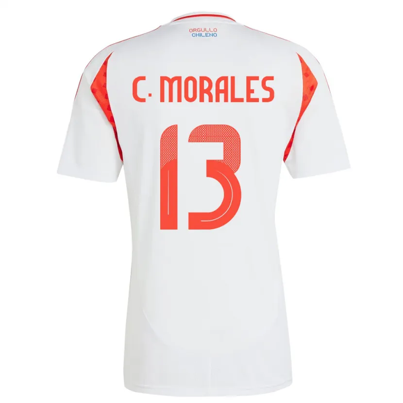 Danxen Men Chile Cristián Morales #13 White Away Jersey 24-26 T-Shirt