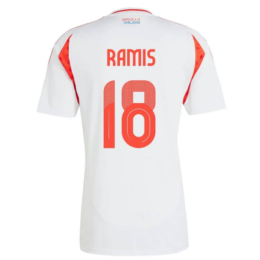 Danxen Men Chile Oliver Ramis #18 White Away Jersey 24-26 T-Shirt