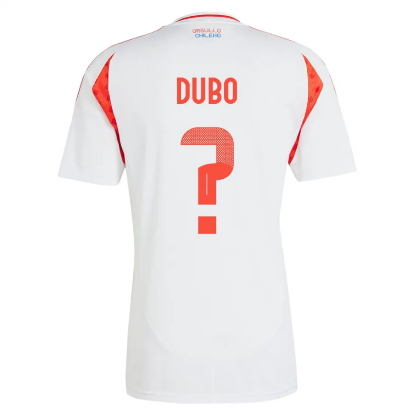 Danxen Men Chile Alexander Dubó #0 White Away Jersey 24-26 T-Shirt