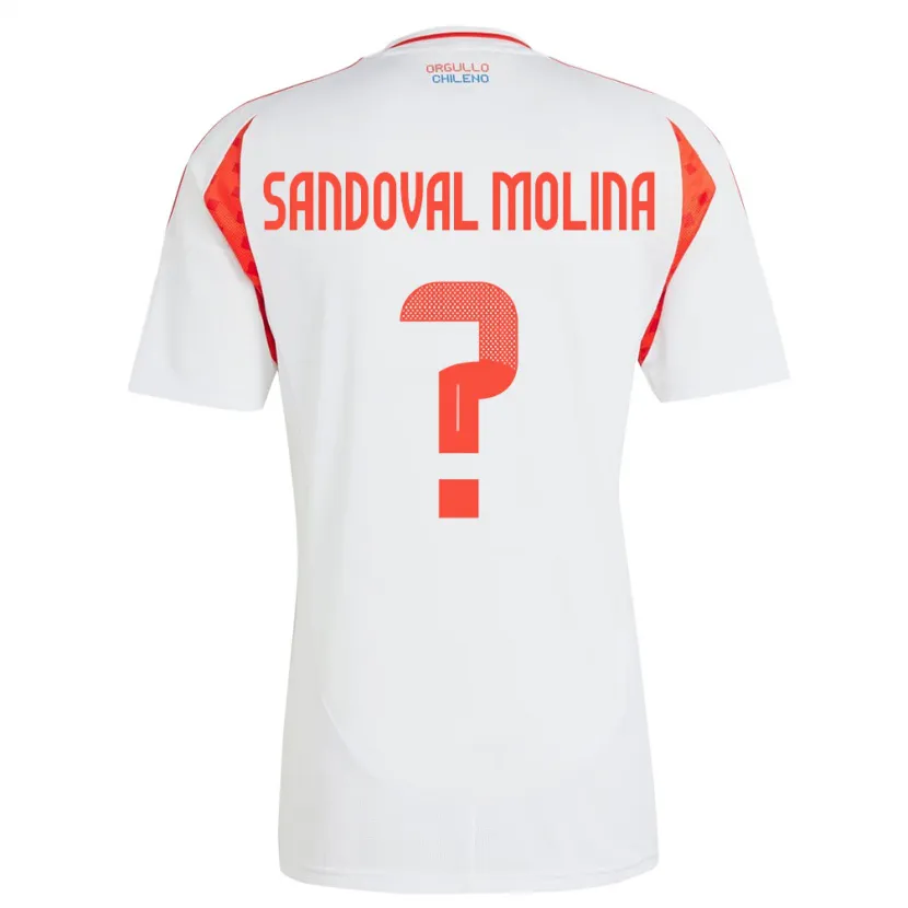 Danxen Men Chile Mario Sandoval Molina #0 White Away Jersey 24-26 T-Shirt