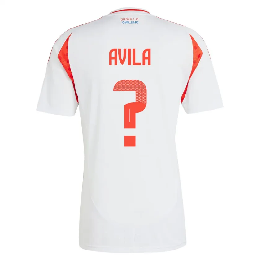 Danxen Men Chile Gustavo Ávila #0 White Away Jersey 24-26 T-Shirt