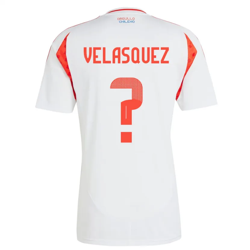 Danxen Men Chile Milovan Velásquez #0 White Away Jersey 24-26 T-Shirt