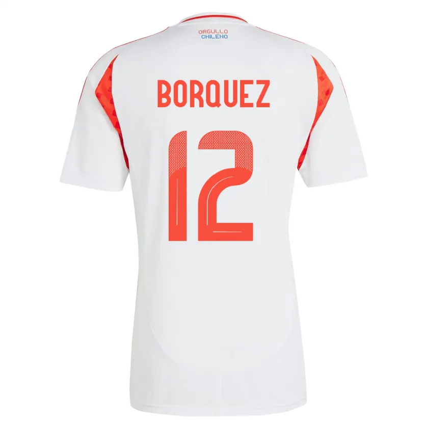 Danxen Men Chile Gabriela Bórquez #12 White Away Jersey 24-26 T-Shirt