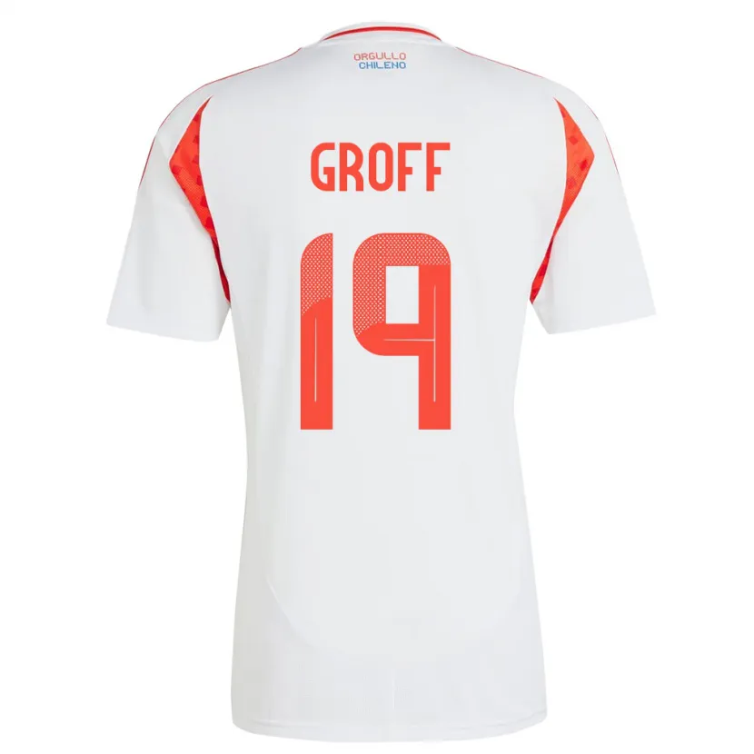 Danxen Men Chile Llanka Groff #19 White Away Jersey 24-26 T-Shirt